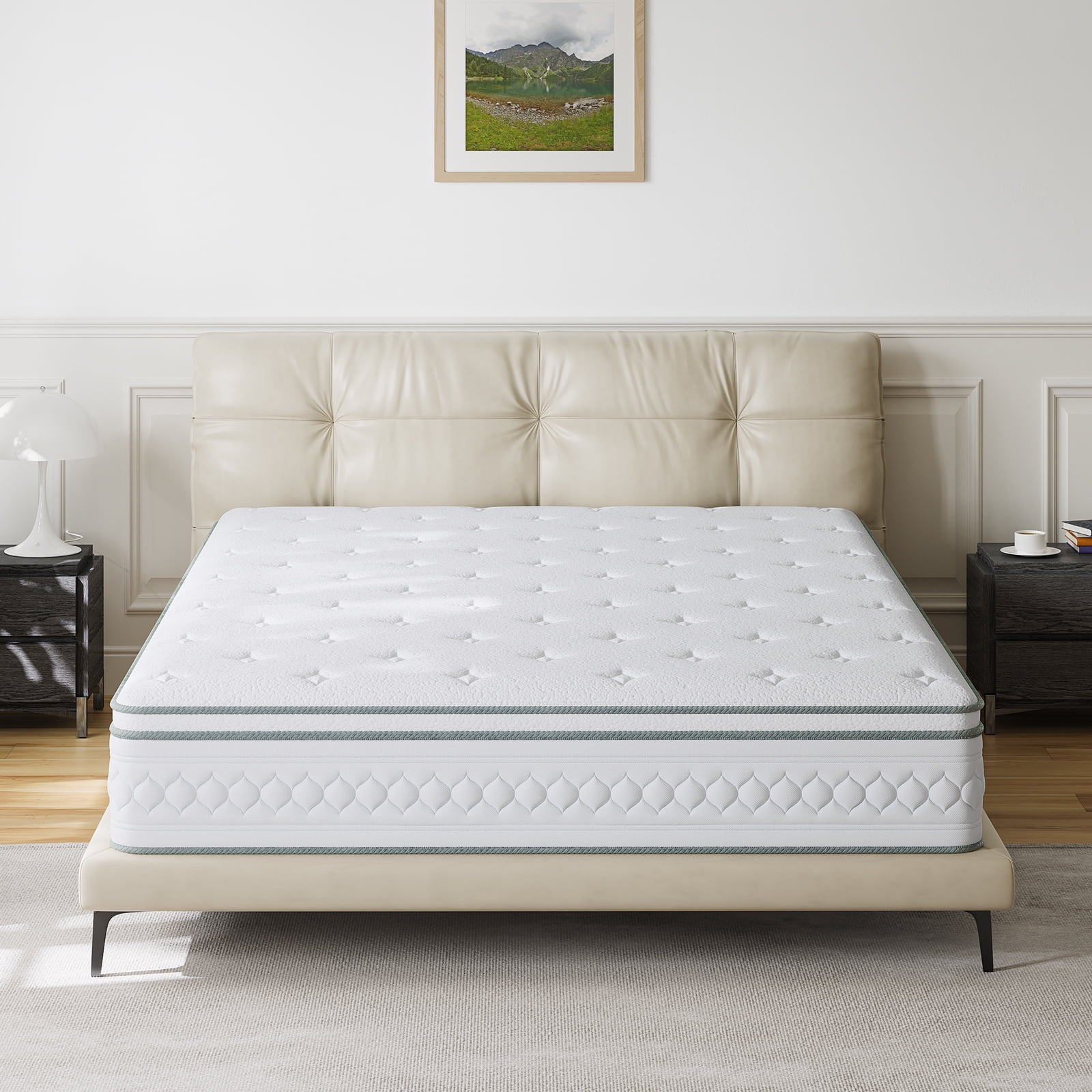 Liboria Queen Hybrid Mattress 12 Inch Cooling Gel Memory Foam And Individually Pocket 8181