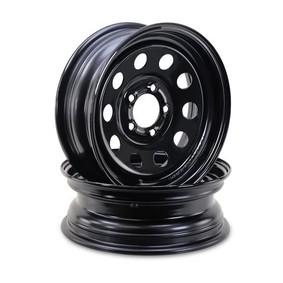 LIBRA 14 x 5.5 Trailer Wheels 5 Lug on 4.5" Bolt Pattern Black Mod, Set 2-17023