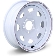 LIBRA 15 x 5 Trailer Wheel 5 Lug on 5 Bolt Pattern White Spoke -17024