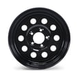 thumbnail image 2 of LIBRA 15x5 Trailer Wheels - 5 Lug On 4.5 Bolt Pattern, Black Mod Style, Set Of 2 (17007) 2 of 4