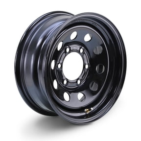 LIBRA 15 x 6 Heavy Duty Trailer Wheel 6 Lug on 5.5" Bolt Pattern 3525lbs LCC Black Mod-17058