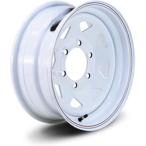 LIBRA 15 x 6 Trailer Wheel 6 Lug on 5.5" Bolt Pattern White Spoke -17012