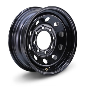 LIBRA 16 x 6 Heavy Duty Trailer Wheel 8 Lug on 6.5" Bolt Pattern 4400lbs LCC Black Mod-17061