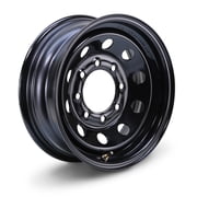 LIBRA 16 x 6 Heavy Duty Trailer Wheel 8 Lug on 6.5 Bolt Pattern 4400lbs LCC Black Mod-17061