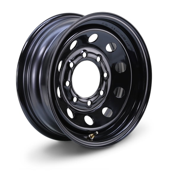 LIBRA 16 x 6 Heavy Duty Trailer Wheel 8 Lug on 6.5" Bolt Pattern 4400lbs LCC Black Mod-17061