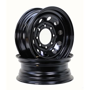 LIBRA 16 x 6 Trailer Wheels 8 Lug on 6.5" Bolt Pattern Black Mod, Set 2-17025