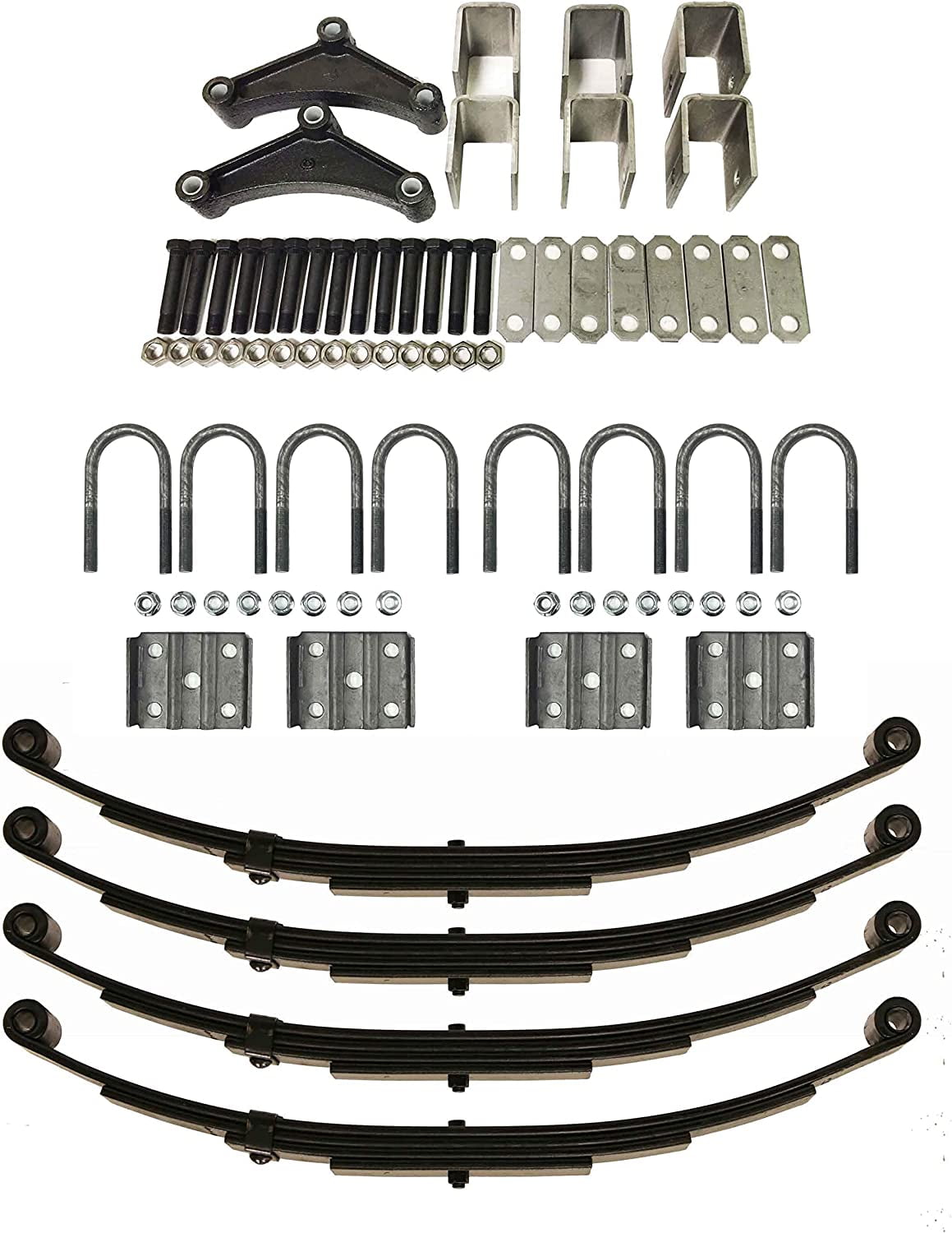 LIBRA 3500lb Tandem Trailer Axle Suspension Kit Leaf Springs U-bolt & Hanger Kit