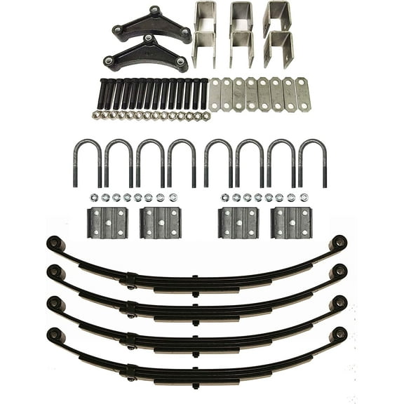 LIBRA 3500lb Tandem Trailer Axle Suspension Kit Leaf Springs U-bolt & Hanger Kit