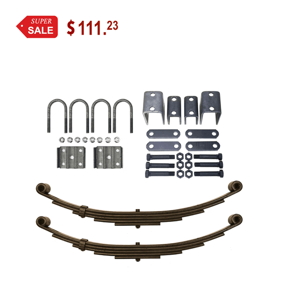 LIBRA 6000# 6K Single Trailer Axle Suspension Kit Leaf Spring/U-bolt/Hanger Kit