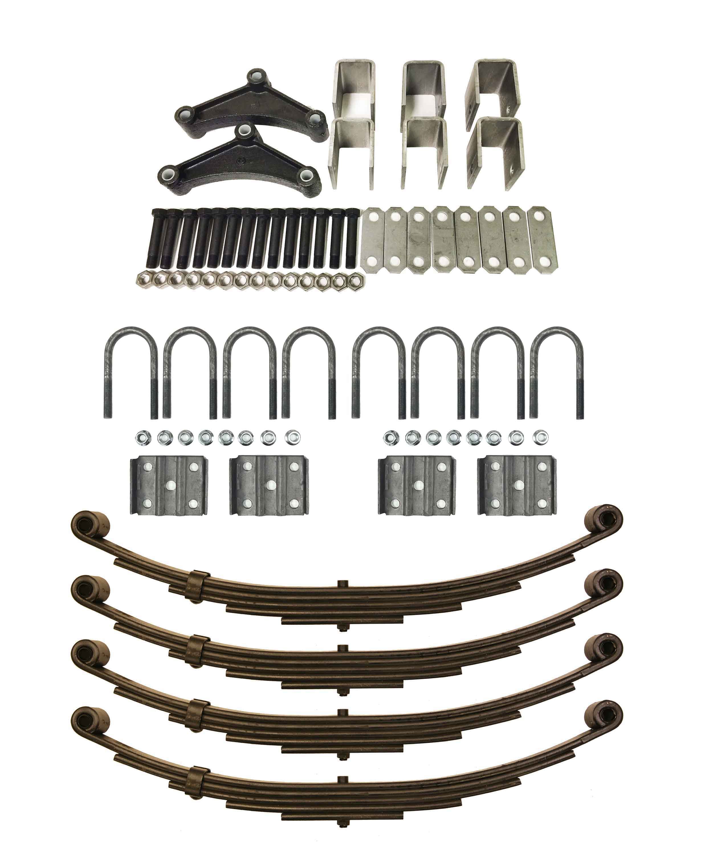 LIBRA 6000# 6K Tandem Trailer Axle Suspension Kit Leaf Spring/U-bolt/Hanger Kit