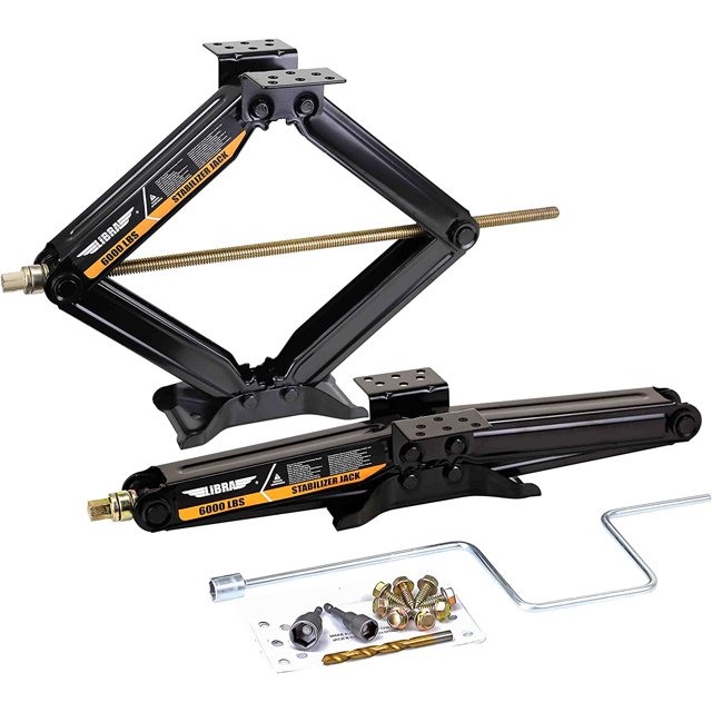 LIBRA 6000 lbs 24" RV Trailer Camper Stabilizer Leveling Scissor Jacks