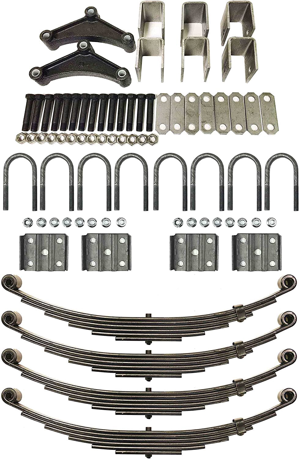 LIBRA 7000# 7k Tandem Trailer Axle Suspension Kit Leaf Spring/U-bolt/Hanger Kit