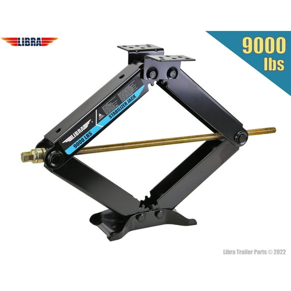 LIBRA 9000lb True Heavy Duty 24" RV Trailer Stabilizer Leveling Scissor Jack
