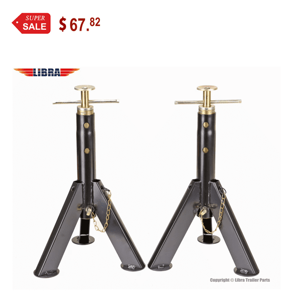 Set of 2 LIBRA HD Telescopic RV Stabilizer Jacks Stand 6000lbs Adjust 16"-30"