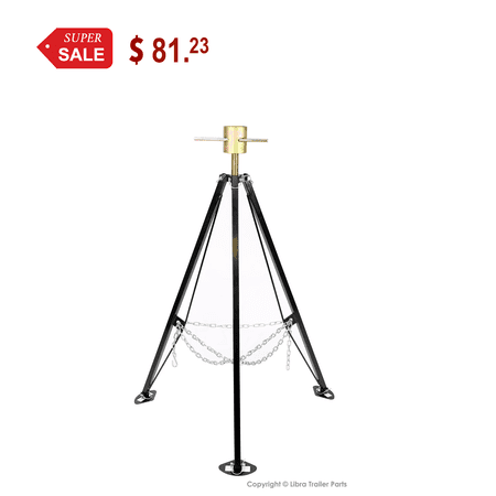 LIBRA King Pin Adjustable Tripod 5th Wheel Stabilizer Jack for RV Camper Trailer
