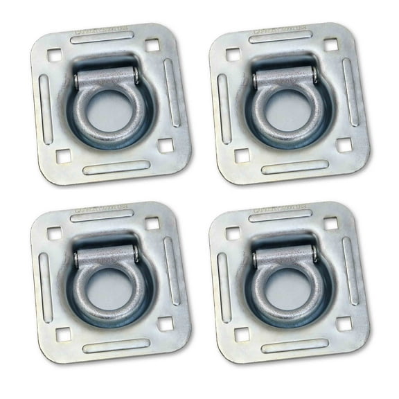 LIBRA Recessed D-Rings for Trailer RV Flush Mount Tiedown- Pack 4-27023