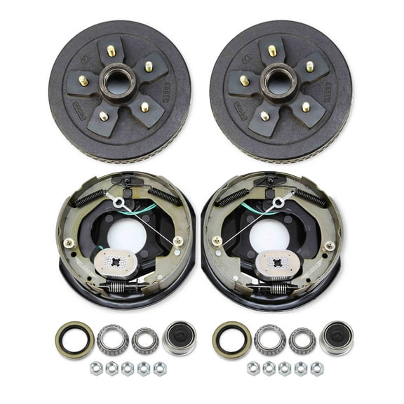 LIBRA Trailer Hub Drum Kits 5 on 5" B.C. w/ 10" x2-1/4 Self Adjusted Electric Brakes for 3500 Lbs Axle