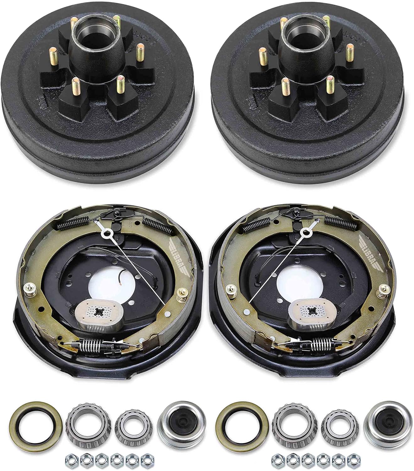 Electric Trailer Brake Kit – Self-Adjusting, 6-5.5 Hub Drum For 3500 Lb Axle – TOPONE