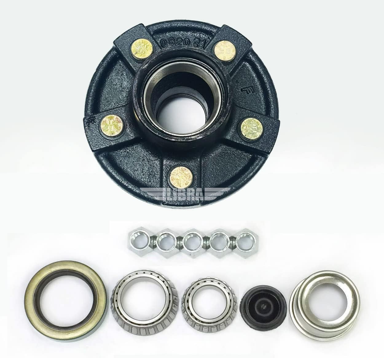 New 5 Lugs Trailer Idler Hub Kit 5 On 4.5 For 3500 Lbs Axle 5x4.52 Pack - Foto 7