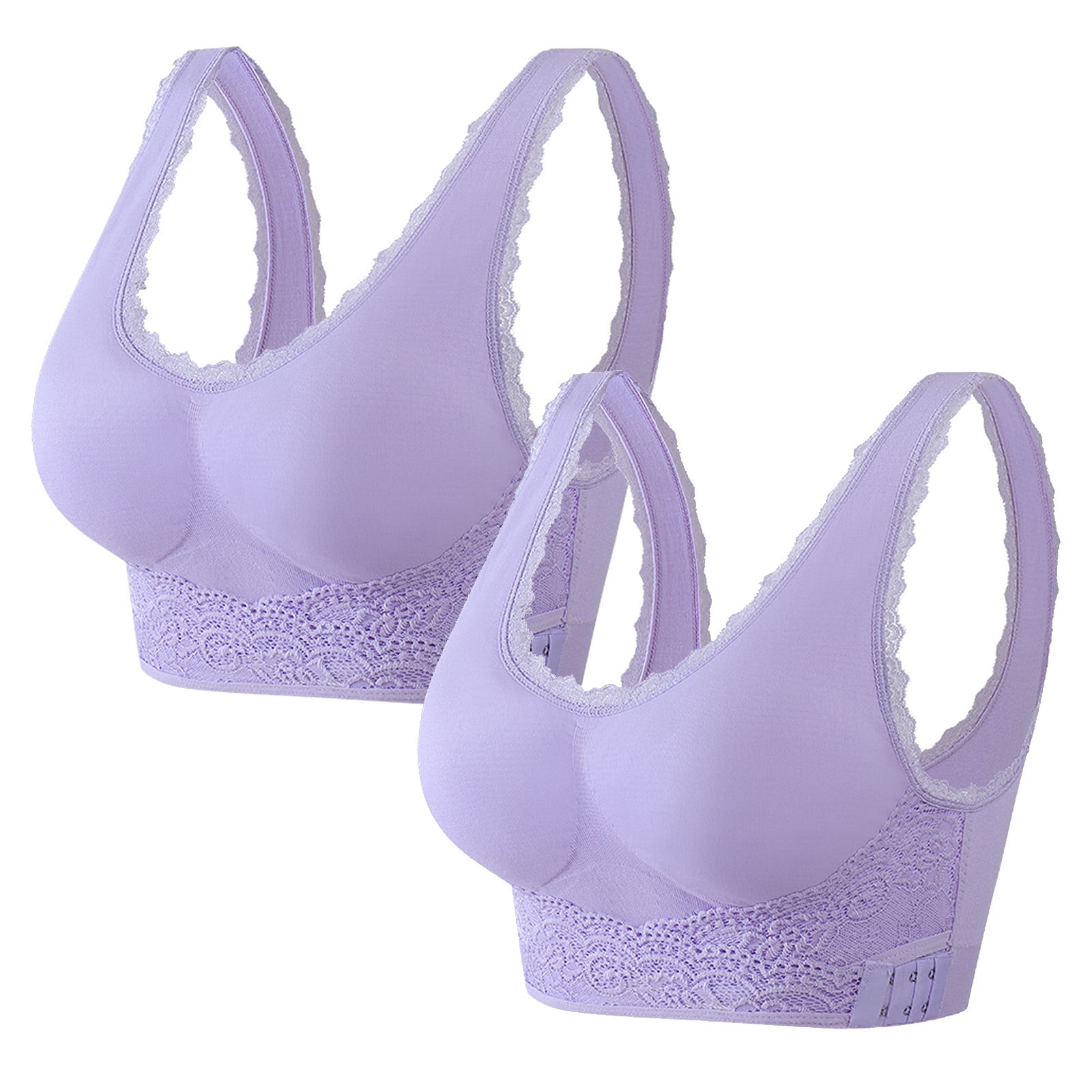 3 Pack Kendally Bra, Kendally Comfy Corset Bra Front Cross Side