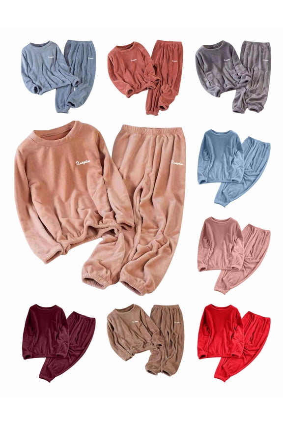 Pajama Sets for Women, Thermal Fleece Pullover Tops and Pants, Winter Warm Pajamas Home Loungewear
