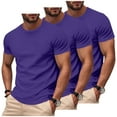 thumbnail image 1 of LIBRCLO 3-Pack Mens T Shirts Big and Tall Workout Shirts for Lightweight Breathable Short Sleeve Crewneck Tees, Running Gym Athletic, Purple 5XL, 1 of 7