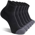 thumbnail image 1 of LIBRCLO Athletic Ankle Socks for Men Cushioned Quarter Sock Sport Running Half Crew Sock 5 Pairs, 1 of 4