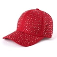 thumbnail image 1 of LIBRCLO Baseball Caps for Men Women Full Rhinestone Sun Hat Sparkly Crystal Bling Summer Caps, 1 of 1