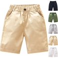 thumbnail image 1 of LIBRCLO Boys Cargo Shorts Size 3 Years Athletic Lightweight Quick Dry Solid Color Shorts with Pockets Khaki, 1 of 9