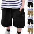 thumbnail image 1 of LIBRCLO Boys Cargo Shorts Size 9 Years Athletic Thin Durable Quick Dry Shorts with Pockets Black, 1 of 4