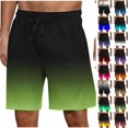 thumbnail image 1 of LIBRCLO Mens Shorts with Pocket Drawstring Elastic Waist Gradient Shorts Casual Fashion Loungewear Bottoms, 1 of 6