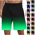 thumbnail image 1 of LIBRCLO Mens Shorts with Pocket Drawstring Elastic Waist Gradient Shorts Casual Fashion Loungewear Bottoms, 1 of 6