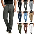 thumbnail image 1 of LIBRCLO Cargo Pants for Men, Straigh Leg School Uniform Pants, Golf Casual Business Trousers with Pockets, 1 of 8