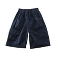 thumbnail image 1 of LIBRCLO Cargo Shorts for Boys Size 10 Years Elastic Waist Lightweight Quick Dry Durable Shorts with Multiple Pockets Navy, 1 of 6