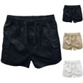 thumbnail image 1 of LIBRCLO Cargo Shorts for Boys Size 3 Years Elastic Waist Thin Quick Dry Durable Shorts with Multiple Pockets Black, 1 of 8