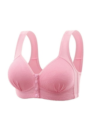 Convenient Front Button Bra Sleep Bras Front Closure Everyday