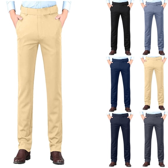 LIBRCLO Dress Pants for Men Stretch Casual Wrinkle Free Pants Fashion Business Trousers