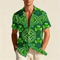 thumbnail image 1 of LIBRCLO Graphic Shirts for St. Patricks Day, Mens Short Sleeve Button Down, Humorous Designs, 1 of 8