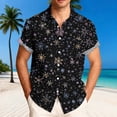 thumbnail image 1 of LIBRCLO Mens Hawaiian Shirt Short Sleeve Button Down Shirts Casual Lightweight Quick Dry Summer Beach Shirts Black L, 1 of 6
