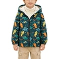 thumbnail image 1 of LIBRCLO Kids Boys Jackets Dinosaur Graphic Outerwear Windproof Warm Fleece Jackets Fall Winter Coats Size 2 Years, 1 of 8
