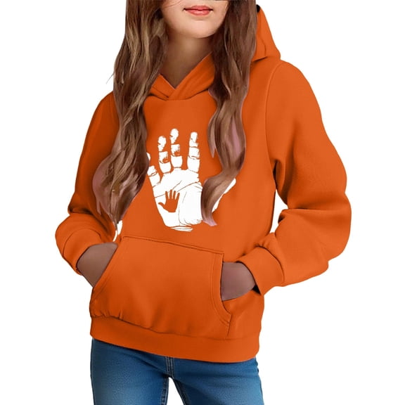LIBRCLO Kids Hoodies for Boys And Girls Loose Pullover Warm Comfort Crew Neck Long Sleeved Graphic Hooded Sweatshirts for Fall Size 4