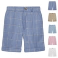 thumbnail image 1 of LIBRCLO Kids Shorts for Boys Size 5-6 Years with Pockets Casual Lightweight Summer School Uniform Suit Shorts Blue, 1 of 5