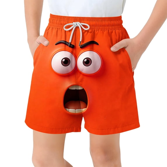 LIBRCLO Kids Swim Trunks Boys Quick Dry Shorts Boys Swim Trunks Fashion Prints Bathing Suits Summer Hawaiian Kids Beach Swimming Shorts Size 10-11Years Red