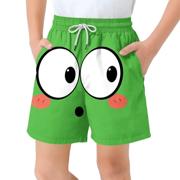 LIBRCLO Kids Swim Trunks Boys Quick Dry Shorts Boys Swim Trunks Fashion Prints Hawaiian Beach Swimming Shorts Bathing Suits Size 12-13Years Green