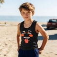 thumbnail image 1 of LIBRCLO Kids Tank Tops for Boys Size 6 Years Round Neck Lightweight Undershirts Casual Fashion Prints Sleeveless T Shirts Black, 1 of 6