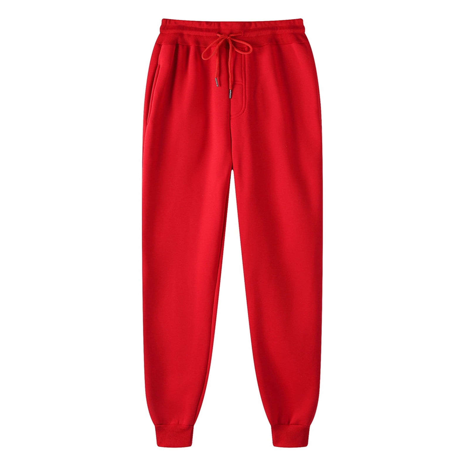 Mens red sweatpants with pockets new arrivals