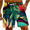 thumbnail image 1 of LIBRCLO Mens Board Shorts Swim Trunks with Pockets Lightweight Hawaiian Style Printing Bathing Suit Breathable Quick Dry Summer Beach Shorts Multicolor M, 1 of 5