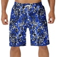 thumbnail image 1 of LIBRCLO Mens Board Shorts Swim Trunks Fashion Lightweight Prints Bathing Suits Casual Quick Dry Summer Beach Shorts Elastic Waist Drawstring Swimsuit with Pockets Dark Blue M, 1 of 5