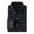 thumbnail image 1 of LIBRCLO Mens Button-Up Shirts Long Sleeve Plaid Shirt Slim Fit Dress Shirts for Work Casual, 1 of 5