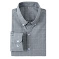 thumbnail image 1 of LIBRCLO Mens Button-Up Shirts Long Sleeve Plaid Shirt Slim Fit Dress Shirts for Work Casual, 1 of 5